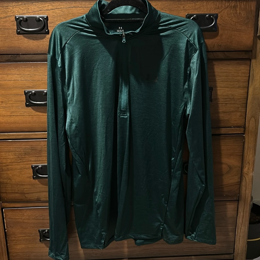 Men’s Under Armour Green Zip Pullover